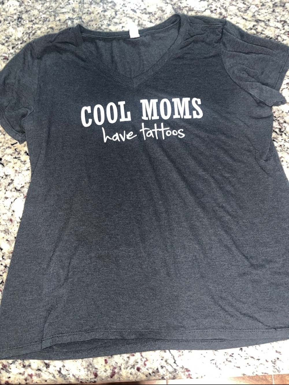 District Dark Gray "COOL MOMS have tattoos" Graphic Tee